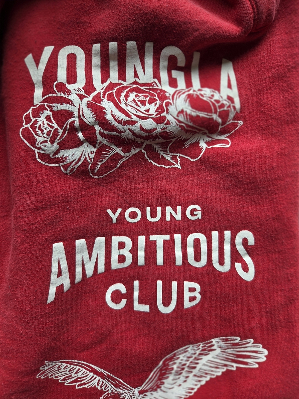 YoungLA Red Sweatpant Joggers with White Graphic - Picture 5 of 8